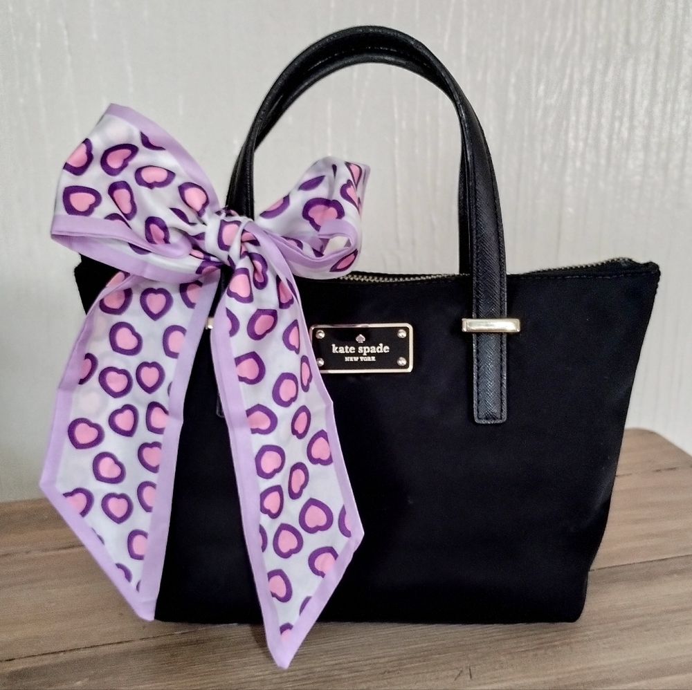 kate spade New York Alyse Wilson Road Black Nylon Tote Bag